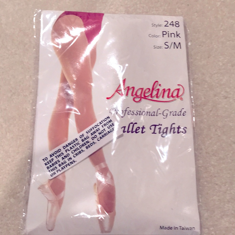 Angelina pink professional-grade ballet tights
